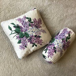 Waverly Lilac Fabric Pillows
